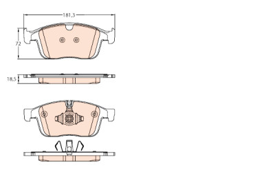 Set di 4 pastiglie freno TRW GDB2146