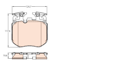 Set di 4 pastiglie freno TRW GDB2147