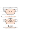 Set di 4 pastiglie freno TRW GDB2153