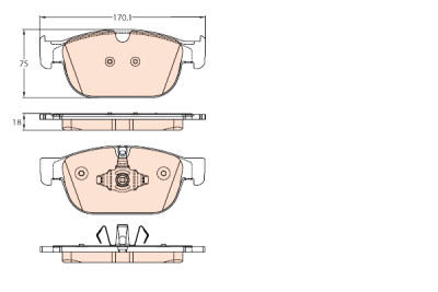 Set di 4 pastiglie freno TRW GDB2153