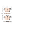 Set di 4 pastiglie freno TRW GDB2154