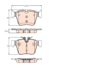 Set di 4 pastiglie freno TRW GDB2154