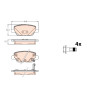 Set di 4 pastiglie freno TRW GDB2156