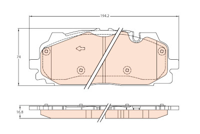 Set di 4 pastiglie freno TRW GDB2158
