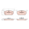 Set di 4 pastiglie freno TRW GDB2159