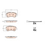 Set di 4 pastiglie freno TRW GDB2161