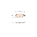 Set di 4 pastiglie freno TRW GDB2163