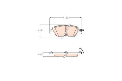 Set di 4 pastiglie freno TRW GDB2163