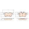 Set di 4 pastiglie freno TRW GDB2168