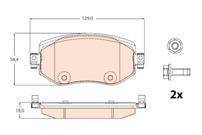 Set di 4 pastiglie freno TRW GDB2175