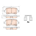 Set di 4 pastiglie freno TRW GDB2180