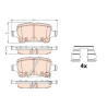 Set di 4 pastiglie freno TRW GDB2180