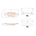 Set di 4 pastiglie freno TRW GDB2183