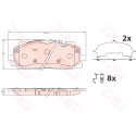 Set di 4 pastiglie freno TRW GDB2190