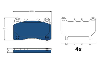 Set di 4 pastiglie freno TRW GDB2198BTE
