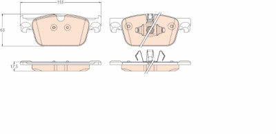 Set di 4 pastiglie freno TRW GDB2221