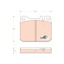 Set di 4 pastiglie freno COTEC TRW GDB242