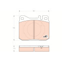 Set di 4 pastiglie freno COTEC TRW GDB264