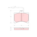 Set di 4 pastiglie freno TRW GDB276