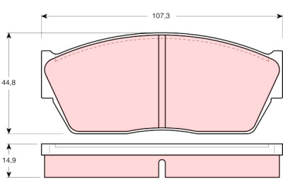 Set di 4 pastiglie freno TRW GDB284
