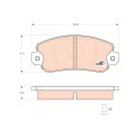 Set di 4 pastiglie freno COTEC TRW GDB297