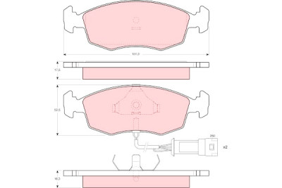 Set di 4 pastiglie freno TRW GDB301