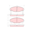 Set di 4 pastiglie freno TRW GDB3071