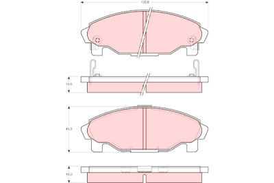 Set di 4 pastiglie freno TRW GDB3071
