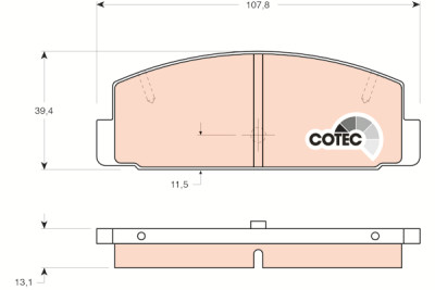 Set di 4 pastiglie freno COTEC TRW GDB3088