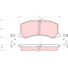 Set di 4 pastiglie freno TRW GDB3091