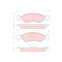 Set di 4 pastiglie freno TRW GDB311