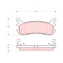 Set di 4 pastiglie freno TRW GDB3129