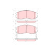 Set di 4 pastiglie freno TRW GDB3133
