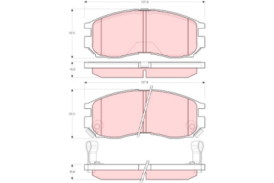 Set di 4 pastiglie freno TRW GDB3133