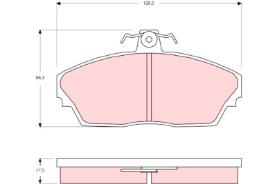 Set di 4 pastiglie freno TRW GDB3148