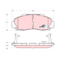 Set di 4 pastiglie freno COTEC TRW GDB3177
