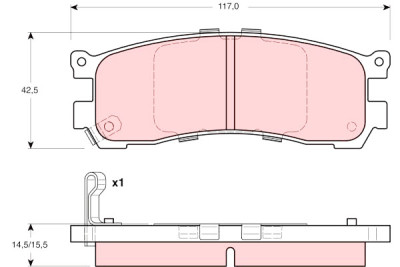 Set di 4 pastiglie freno TRW GDB3179