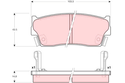Set di 4 pastiglie dei freni