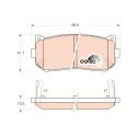 Set di 4 pastiglie freno COTEC TRW GDB3203
