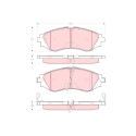 Set di 4 pastiglie freno TRW GDB3216