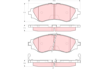 Set di 4 pastiglie freno TRW GDB3216