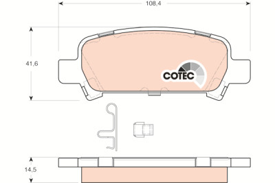 Set di 4 pastiglie freno COTEC TRW GDB3223