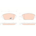 Set di 4 pastiglie dei freni COTEC