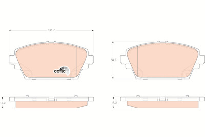Set di 4 pastiglie freno COTEC TRW GDB3227