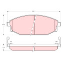 Set di 4 pastiglie freno TRW GDB3232