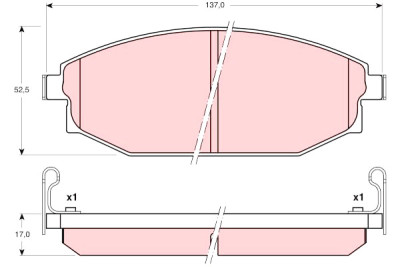 Set di 4 pastiglie freno TRW GDB3232