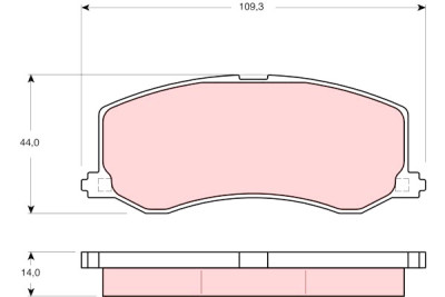 Set di 4 pastiglie freno TRW GDB3237