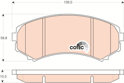 Set di 4 pastiglie freno COTEC TRW GDB3246