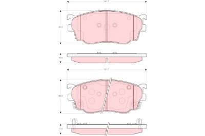 Set di 4 pastiglie freno TRW GDB3253