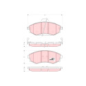 Set di 4 pastiglie freno COTEC TRW GDB3256